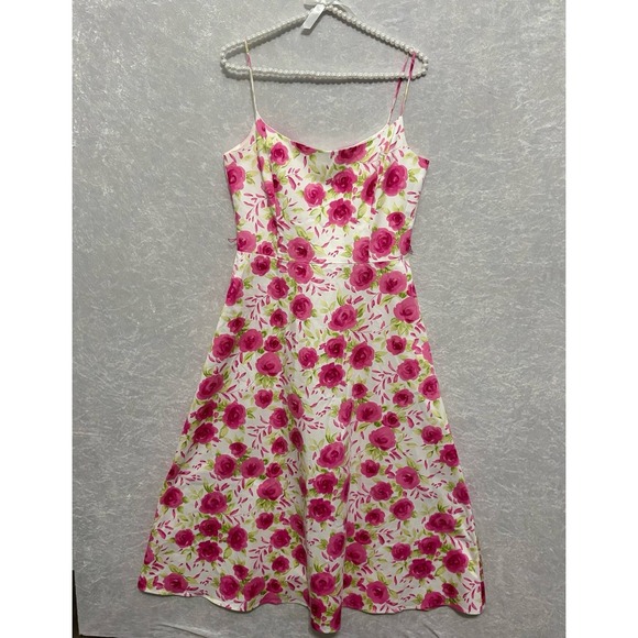 Coldwater Creek Dresses & Skirts - Coldwater Creek Floral Sundress 8 Pink Rose Wedding Garden Party Cottage Core
